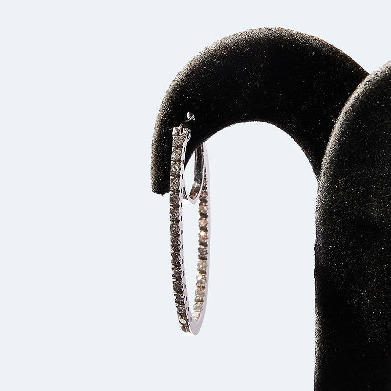 White Gold and 1.24ct Diamond Hoops