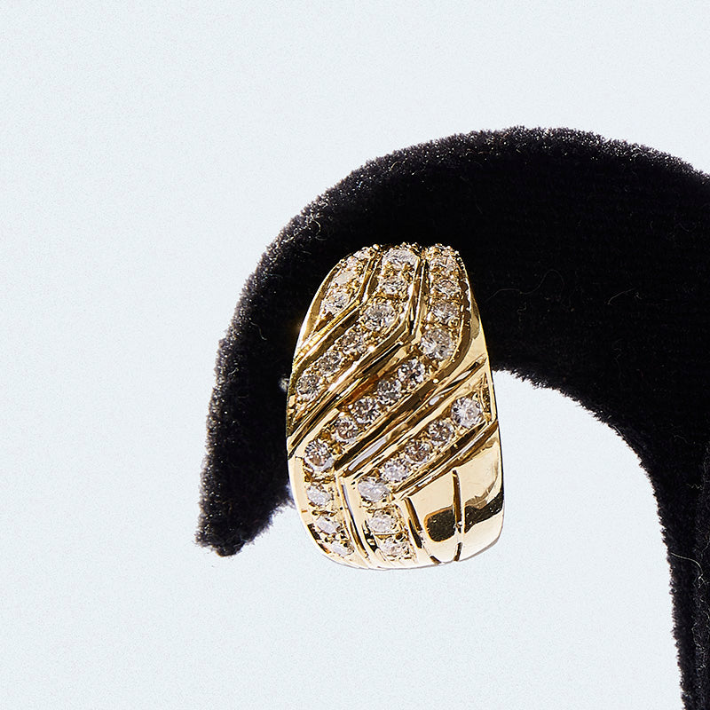 Gold and diamond hoops