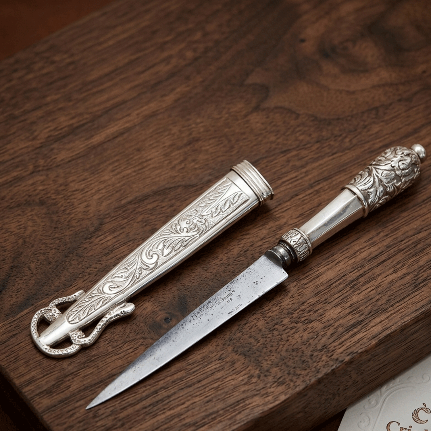 Small Criollo Knife in White Metal with Broqua & Scholberg Mark, Circa 1920