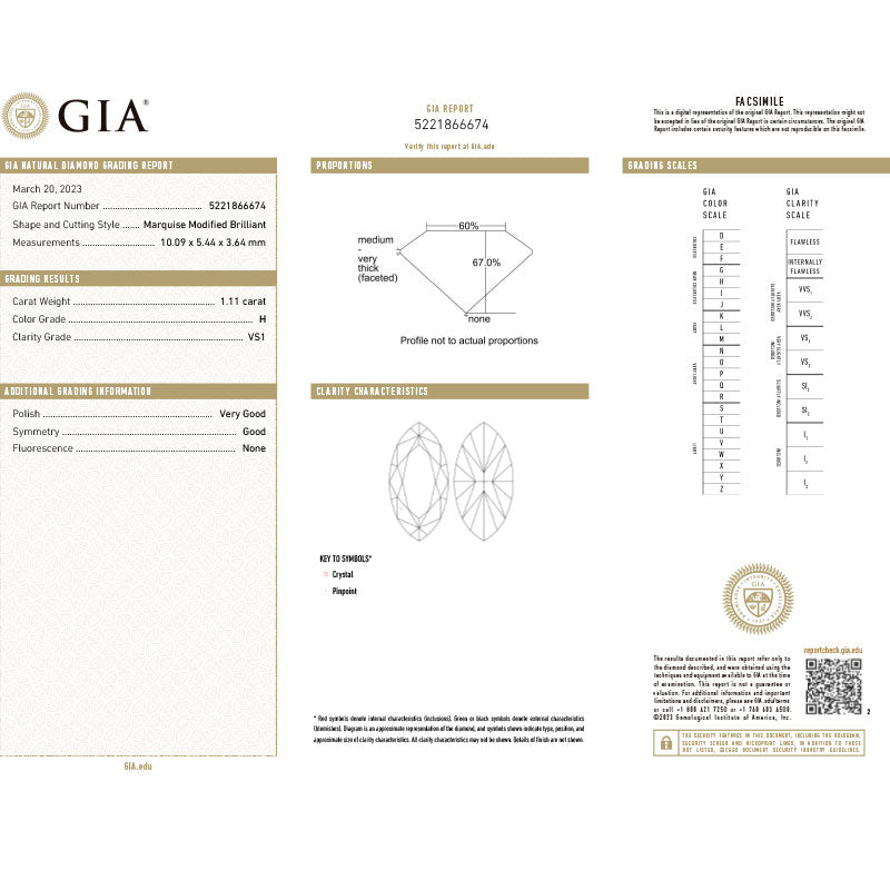14k gold solitaire with Marquise Diamond 1.11ct GIA