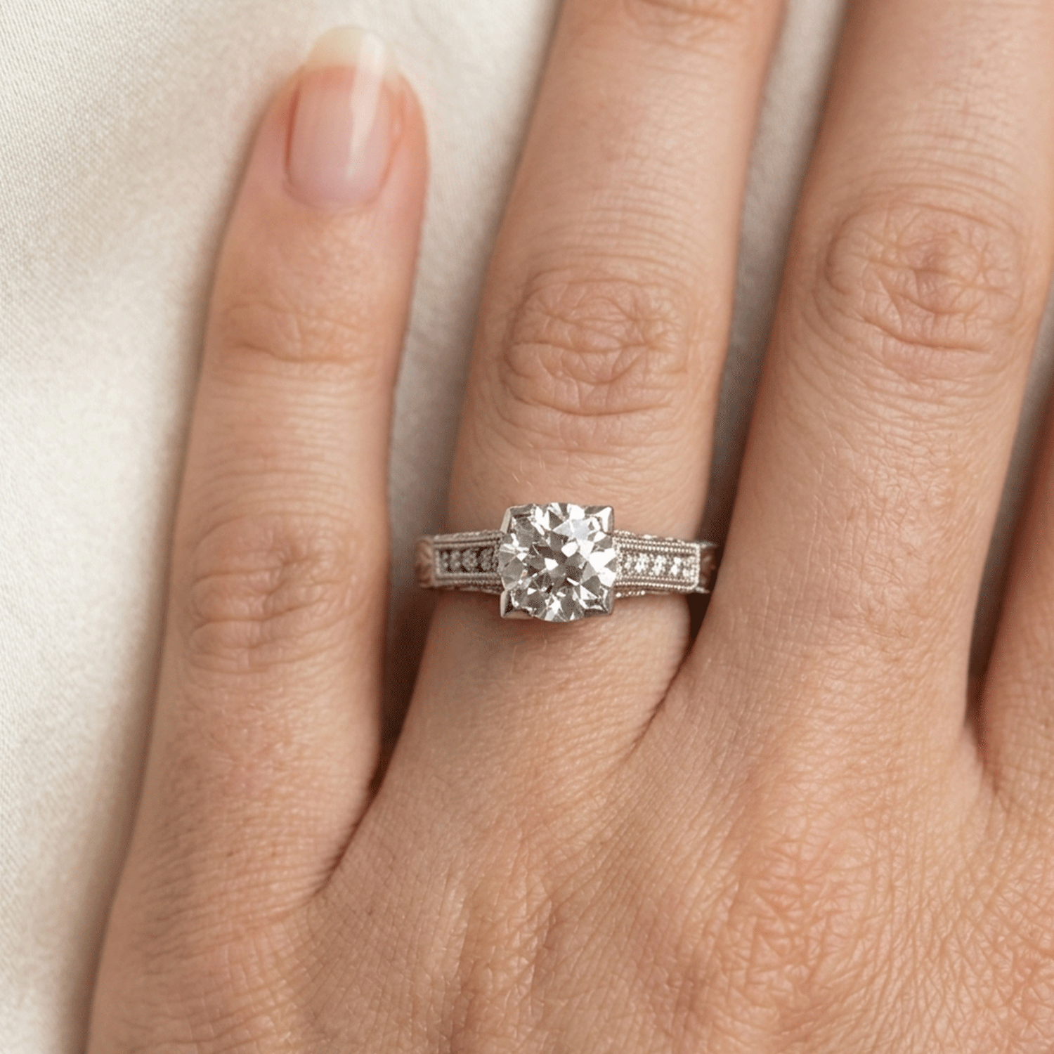 18k White Gold Solitaire with 1.15ct GIA Diamond