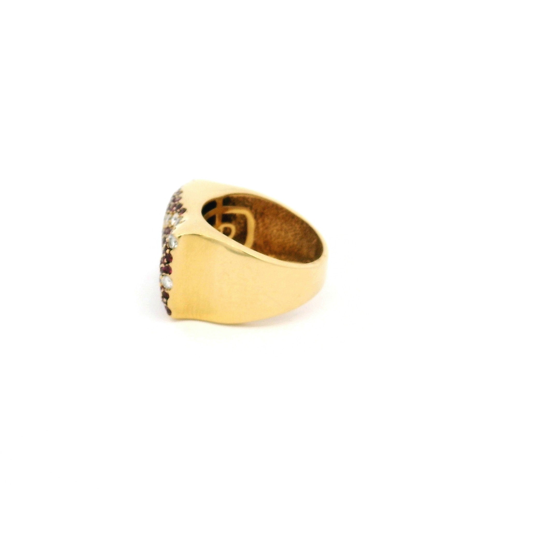 Anillo de Oro con 0.80ct Brillantes y  1.40ct Rubíes
