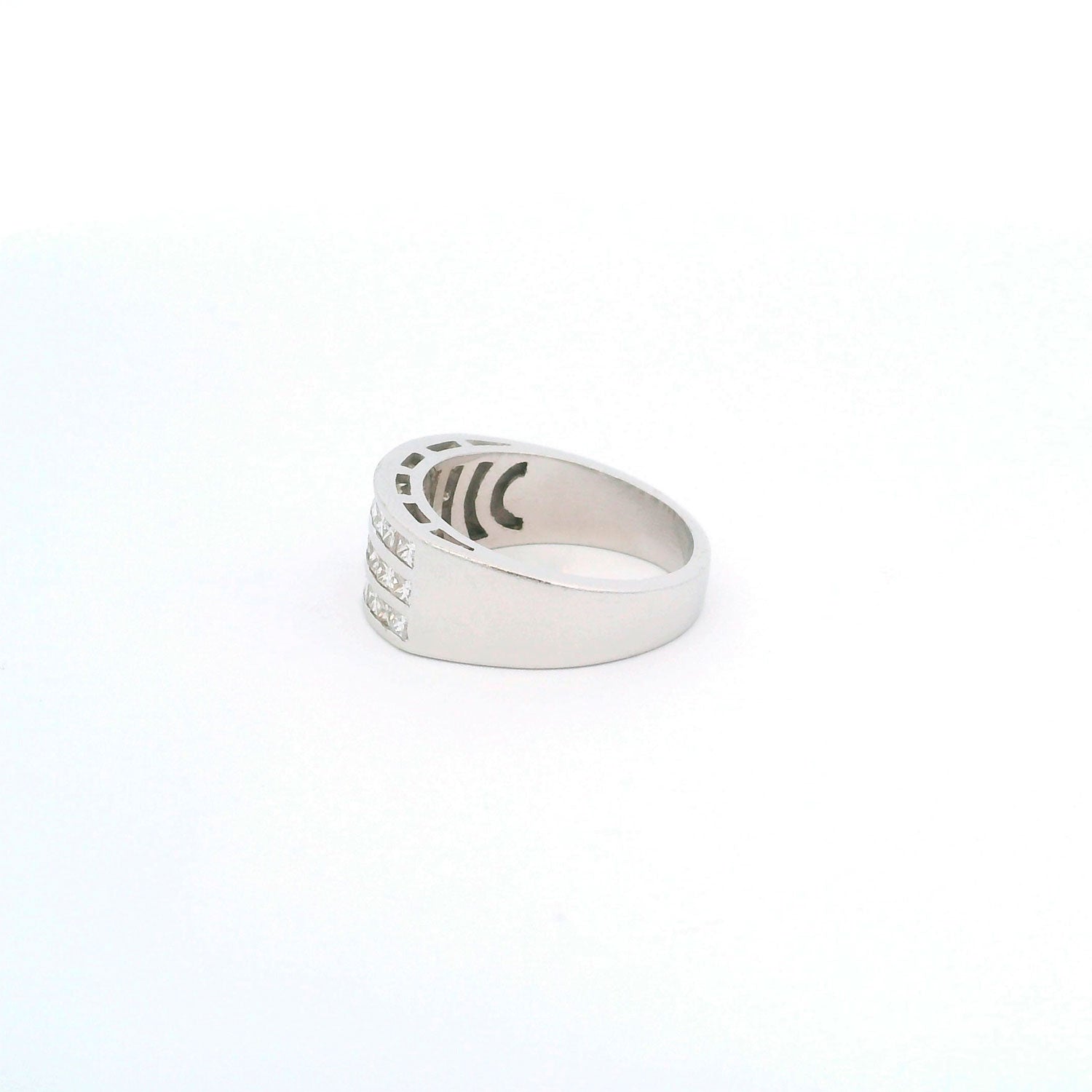 Anillo triple de Oro Blanco con Brillantes 2ct