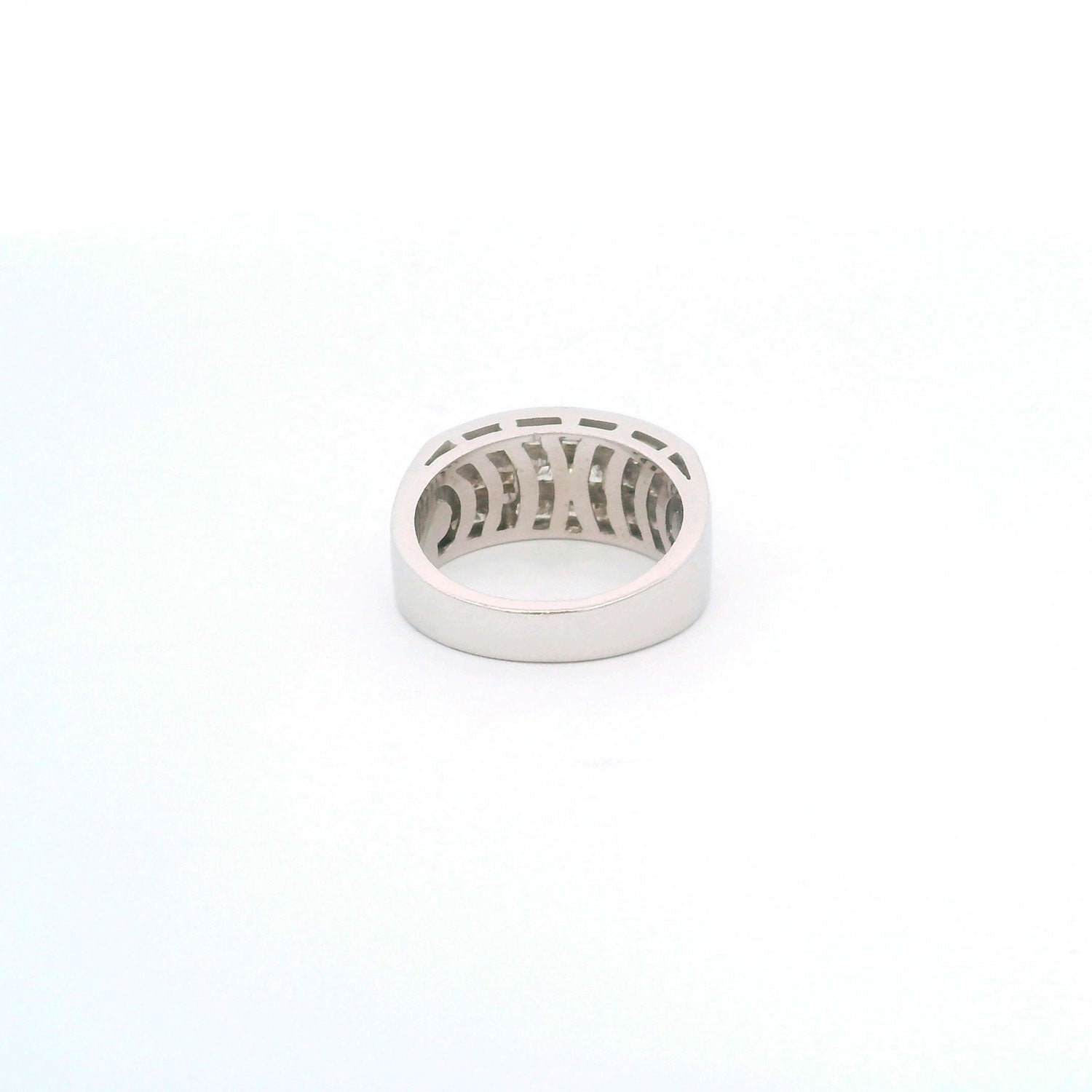 Anillo triple de Oro Blanco con Brillantes 2ct