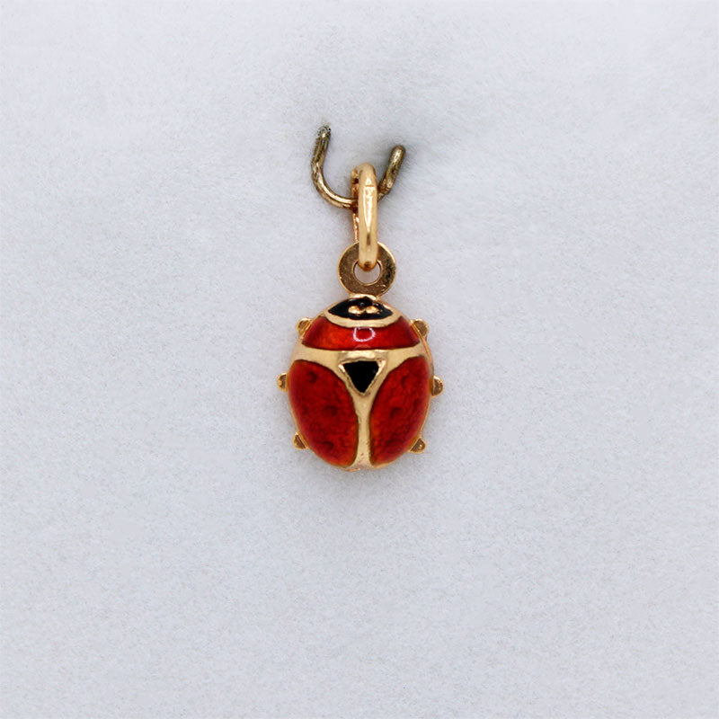 Ladybug Pendant in 18k Gold and Enamel