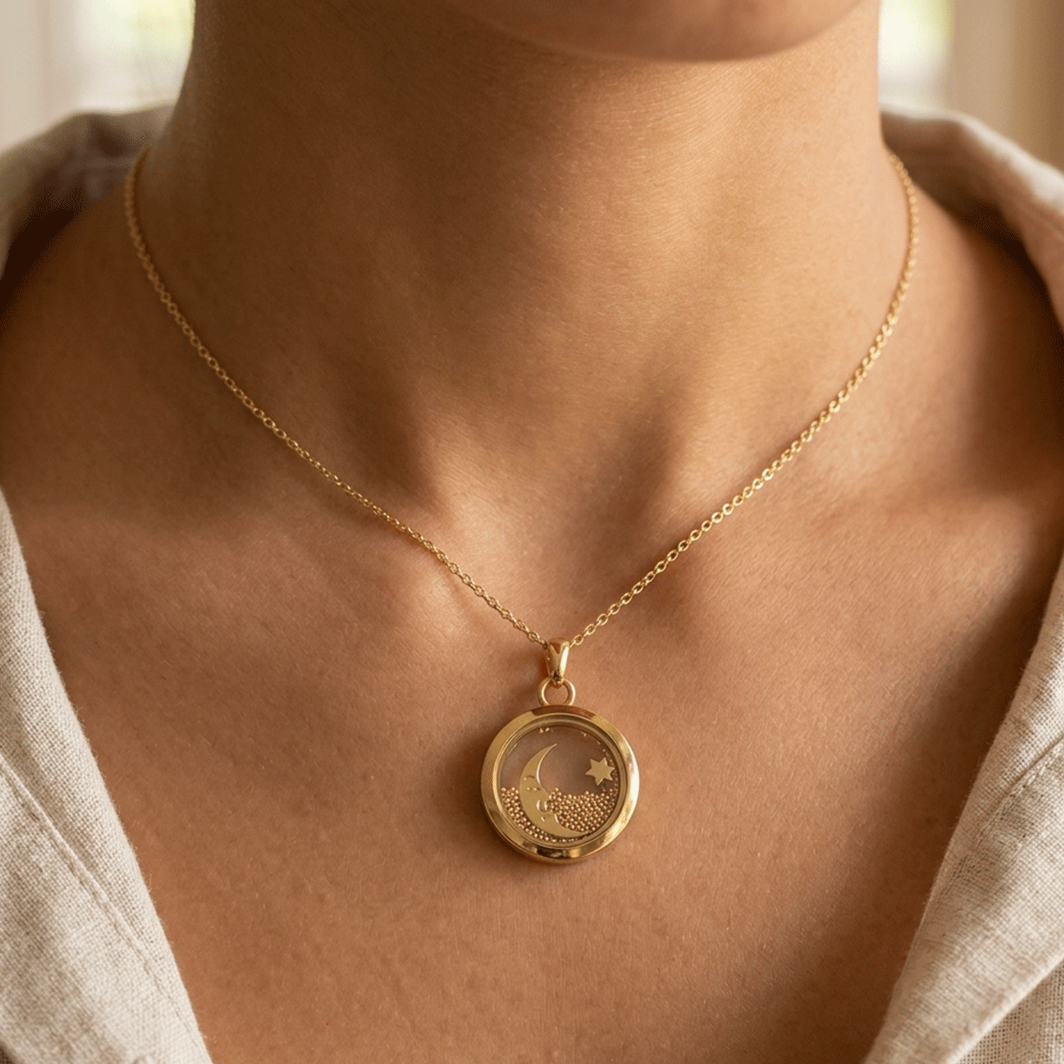 Dije de Oro 18k y Cristal