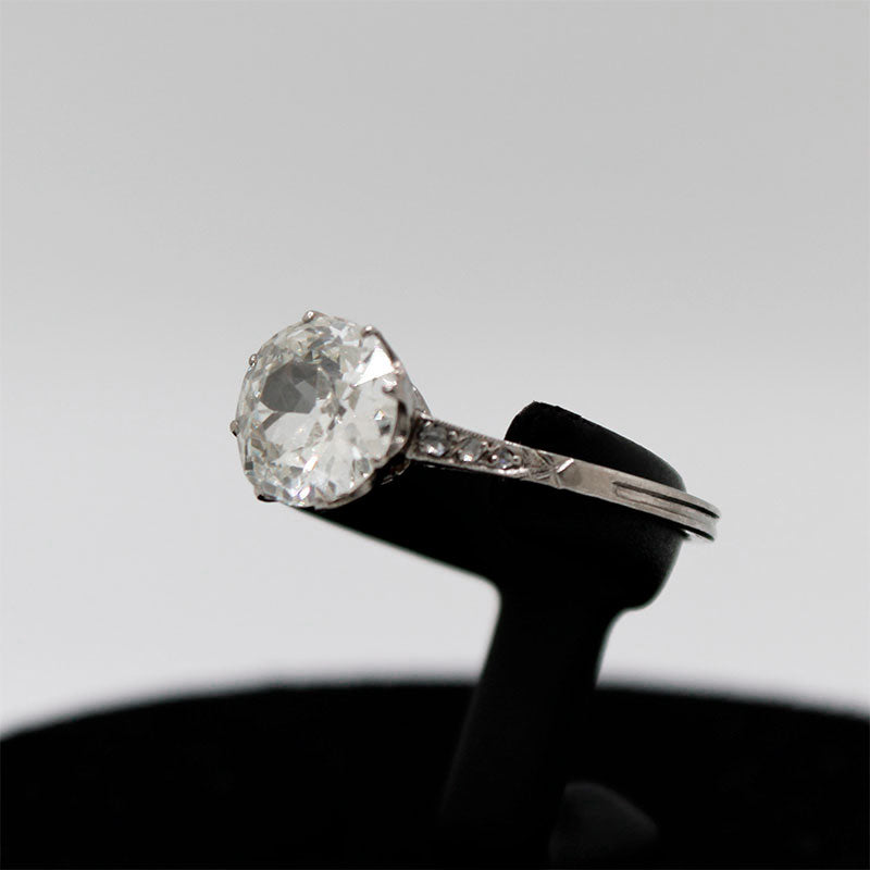 Platinum Solitaire with Diamond 1.92ct K GIA