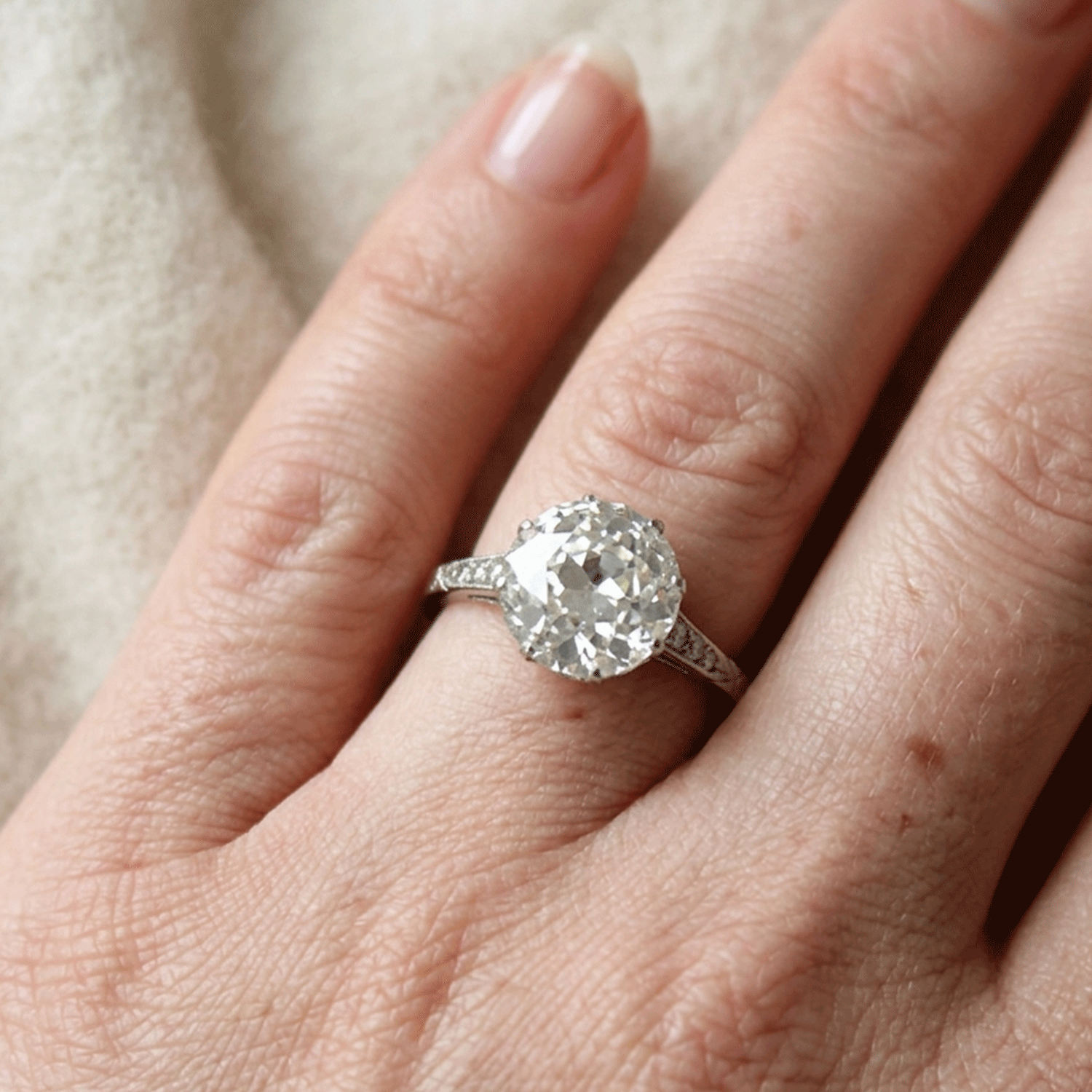 Platinum Solitaire with Diamond 1.92ct K GIA