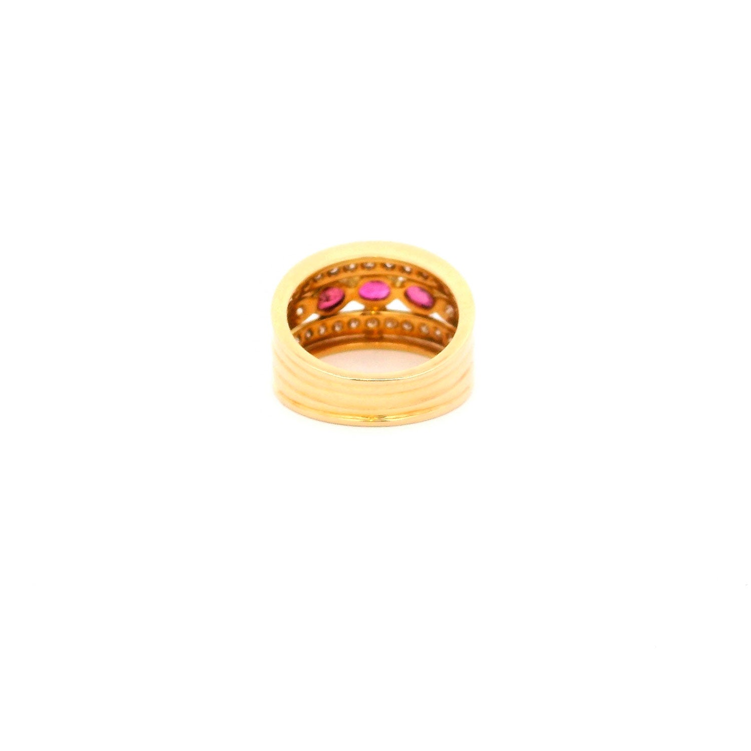 Anillo de Oro con 0.50ct Brillantes y 1.20ct Rubíes