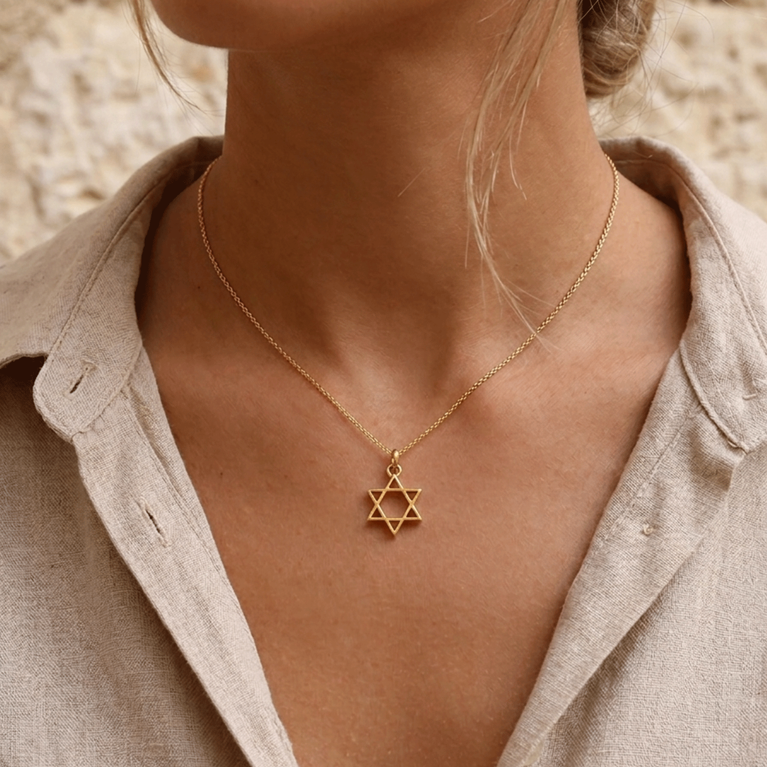 Estrella de David en Oro 18k