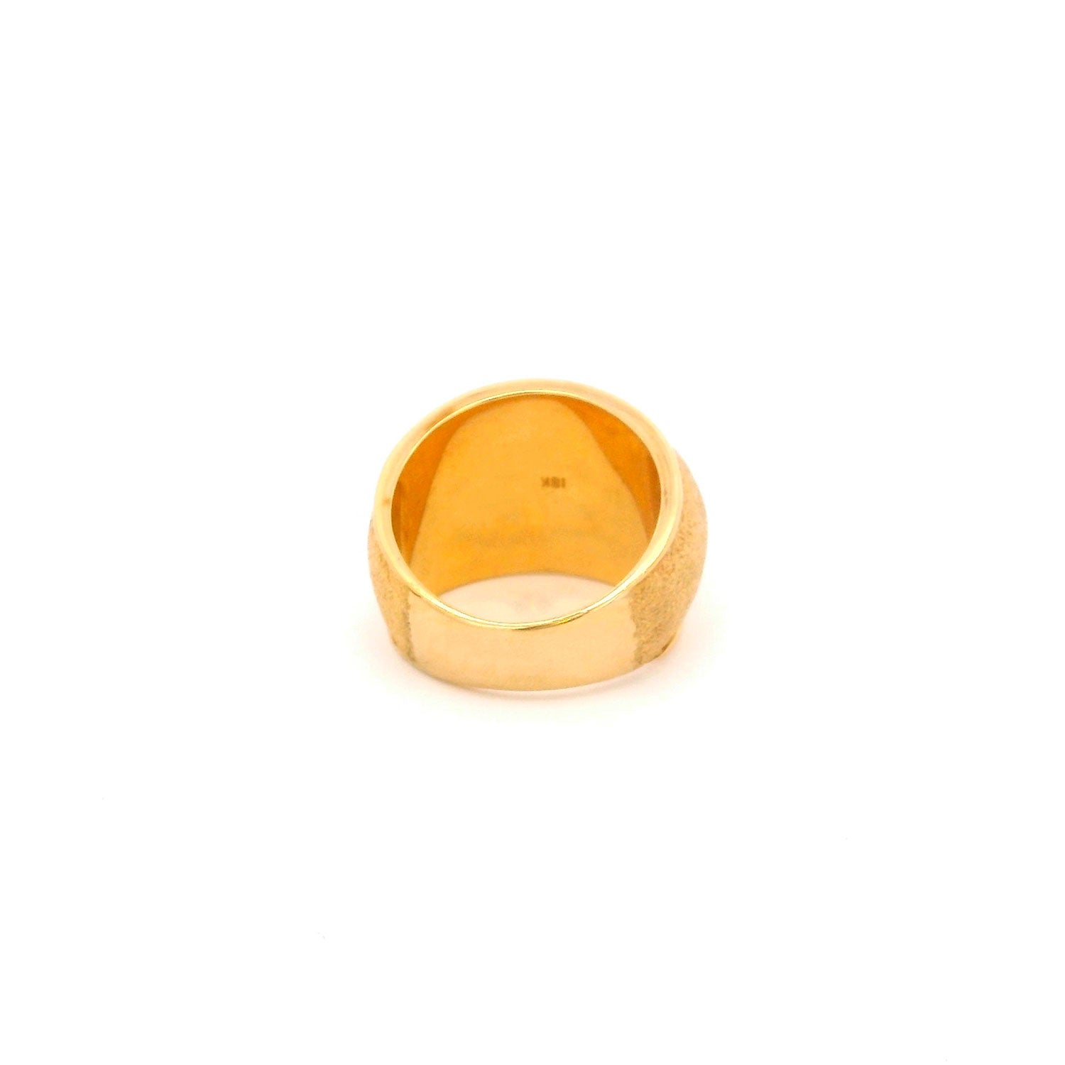 Wide Textured Gold Ring