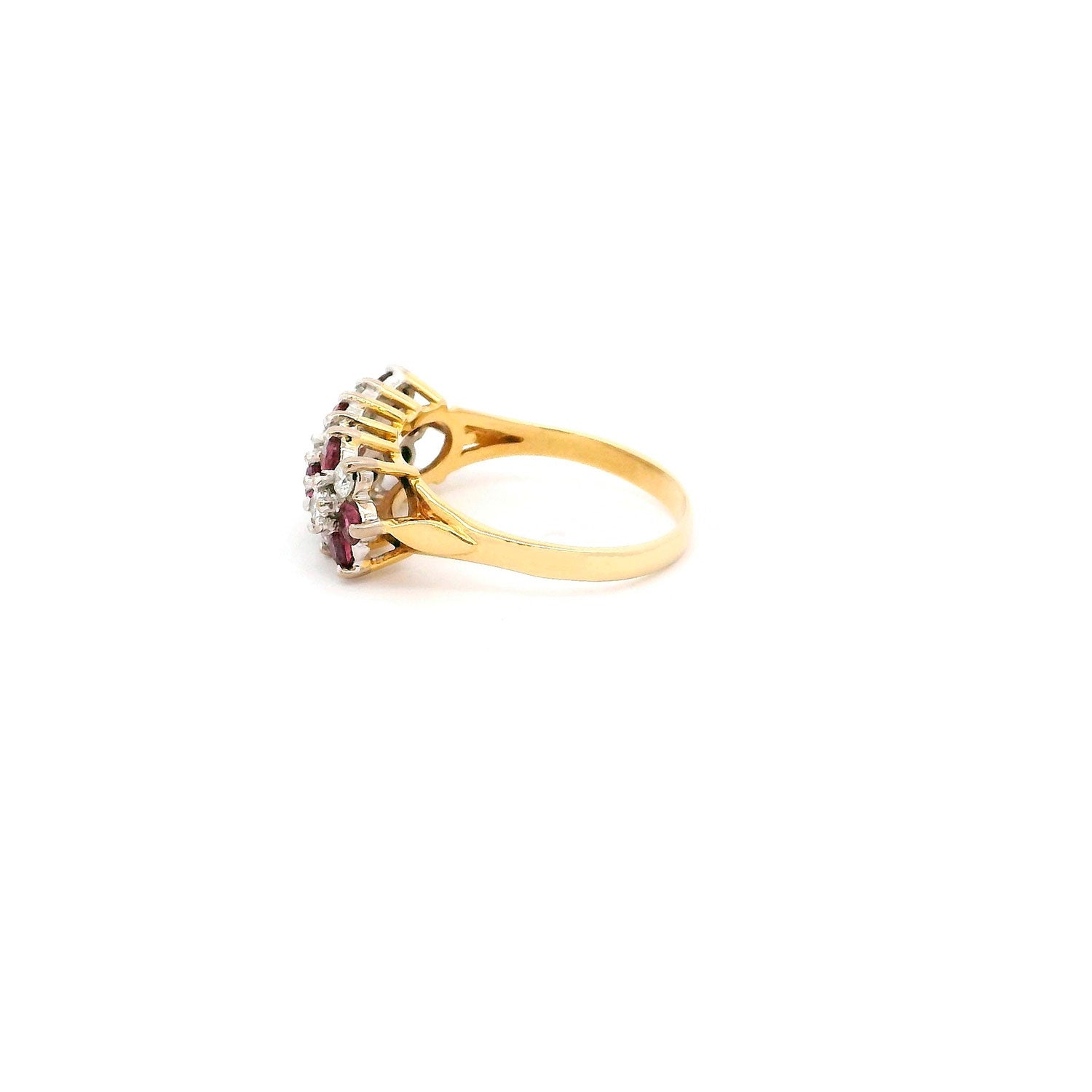 Anillo de Oro con 0.81ct Brillantes y 1.16ct Rubíes