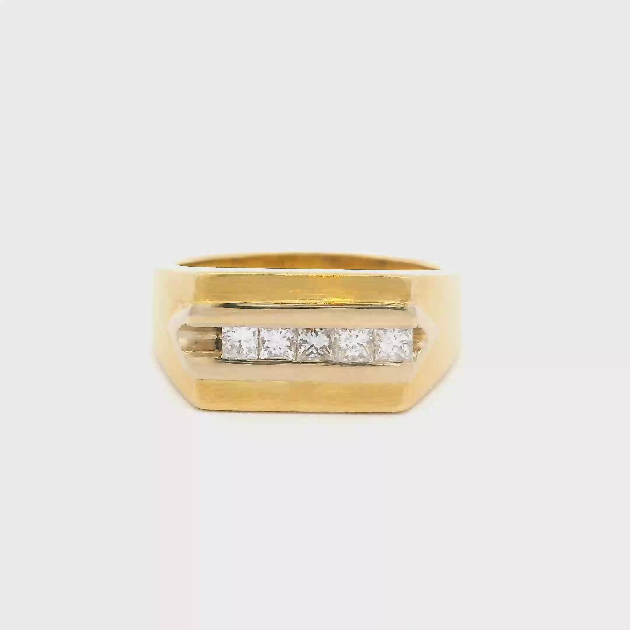 Anillo en Oro y Brillantes Carre