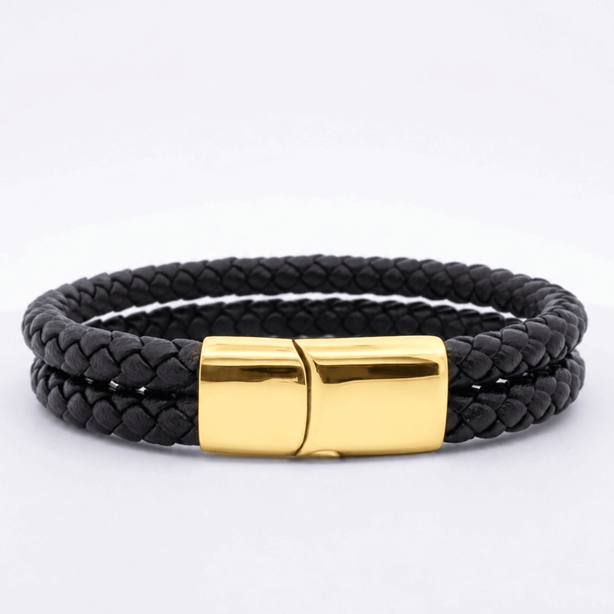 Pulsera de Cuero Natural con Cierre de Plata 950 u Oro 18K