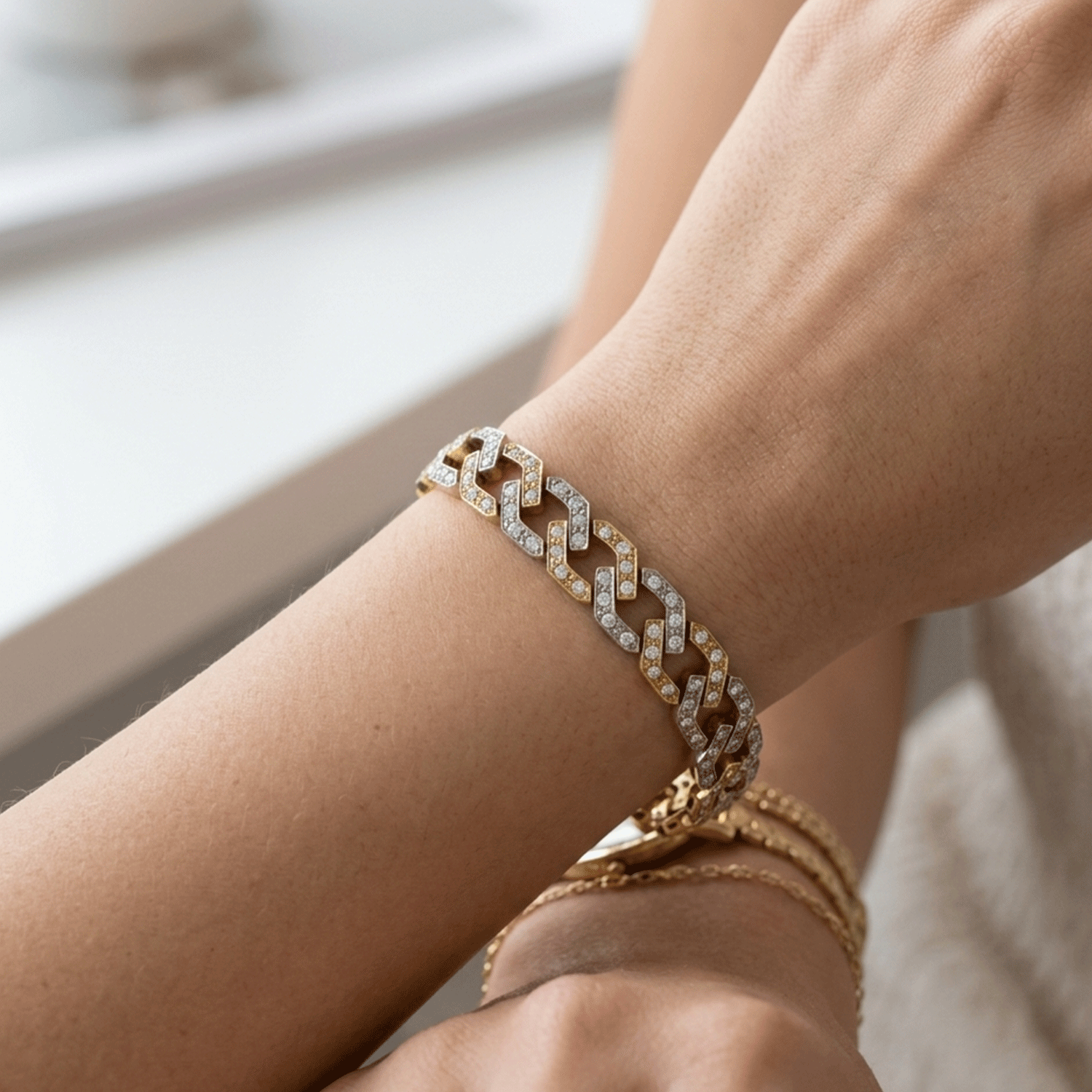 Pulsera De Oro y Brillantes