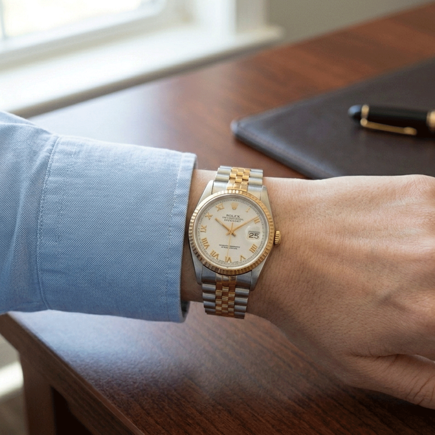 Rolex Datejust 16233 36mm Combinado malla Jubilee