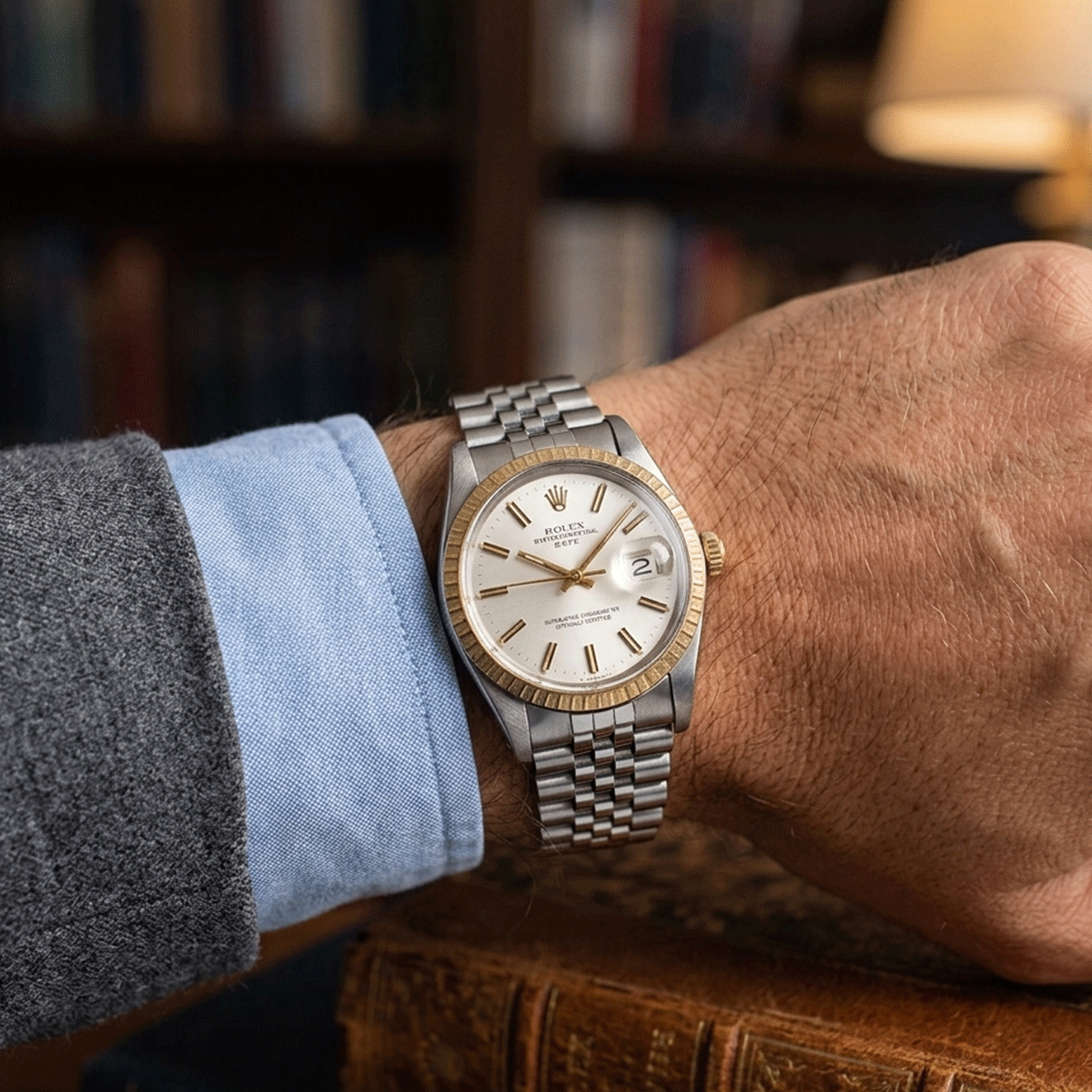 Rolex Date Combinado 34mm con Malla Jubilee Acero