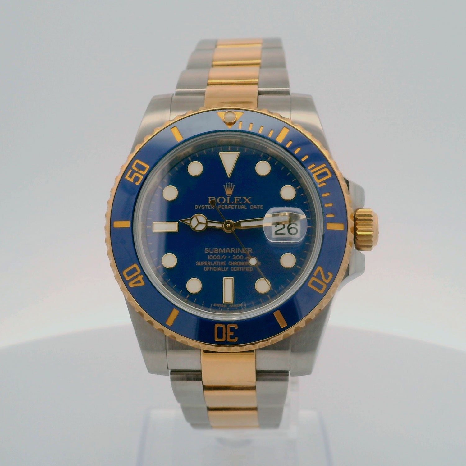 Rolex Submariner 116613LB Date Combinado con malla Oyster
