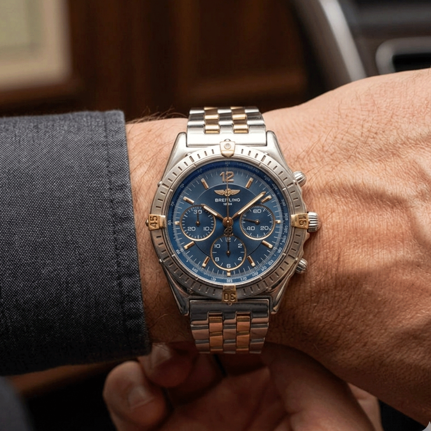 Breitling Cockpit Acero y Oro