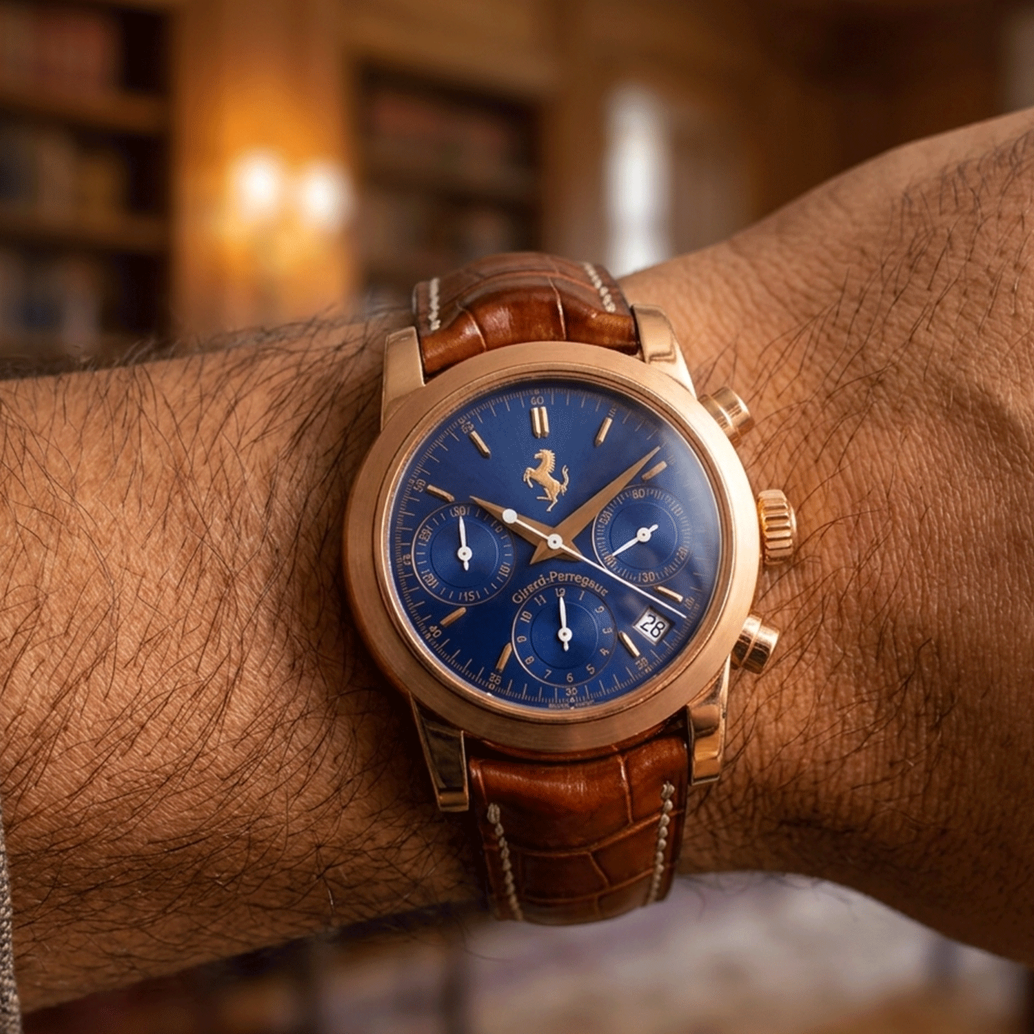 Girard Perregaux Chronograph Oro Rojo Con Ferrari