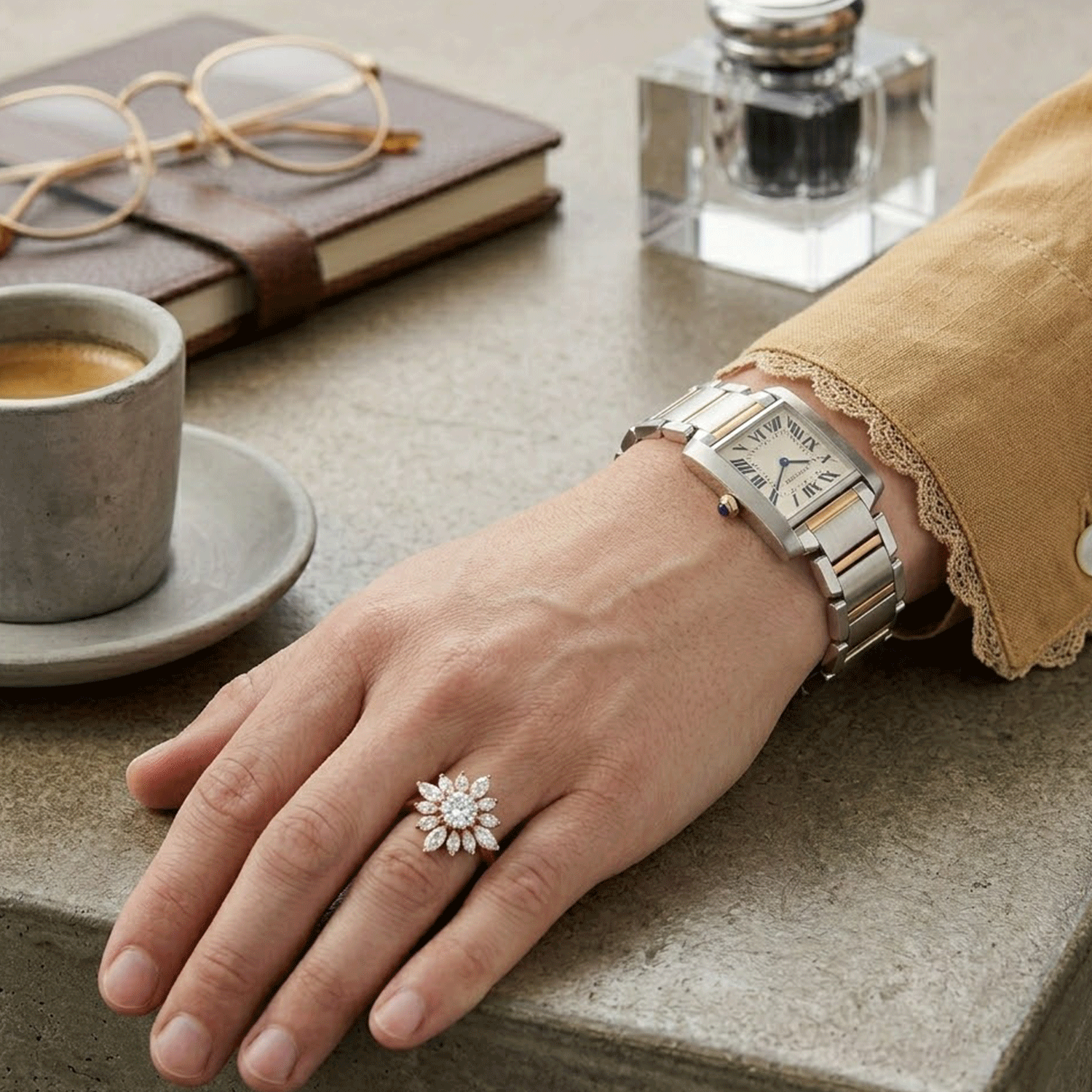 Cartier Tank Francaise Combinado