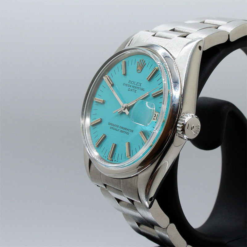 Rolex Date 34mm Acero Con esfera Color Tiffany