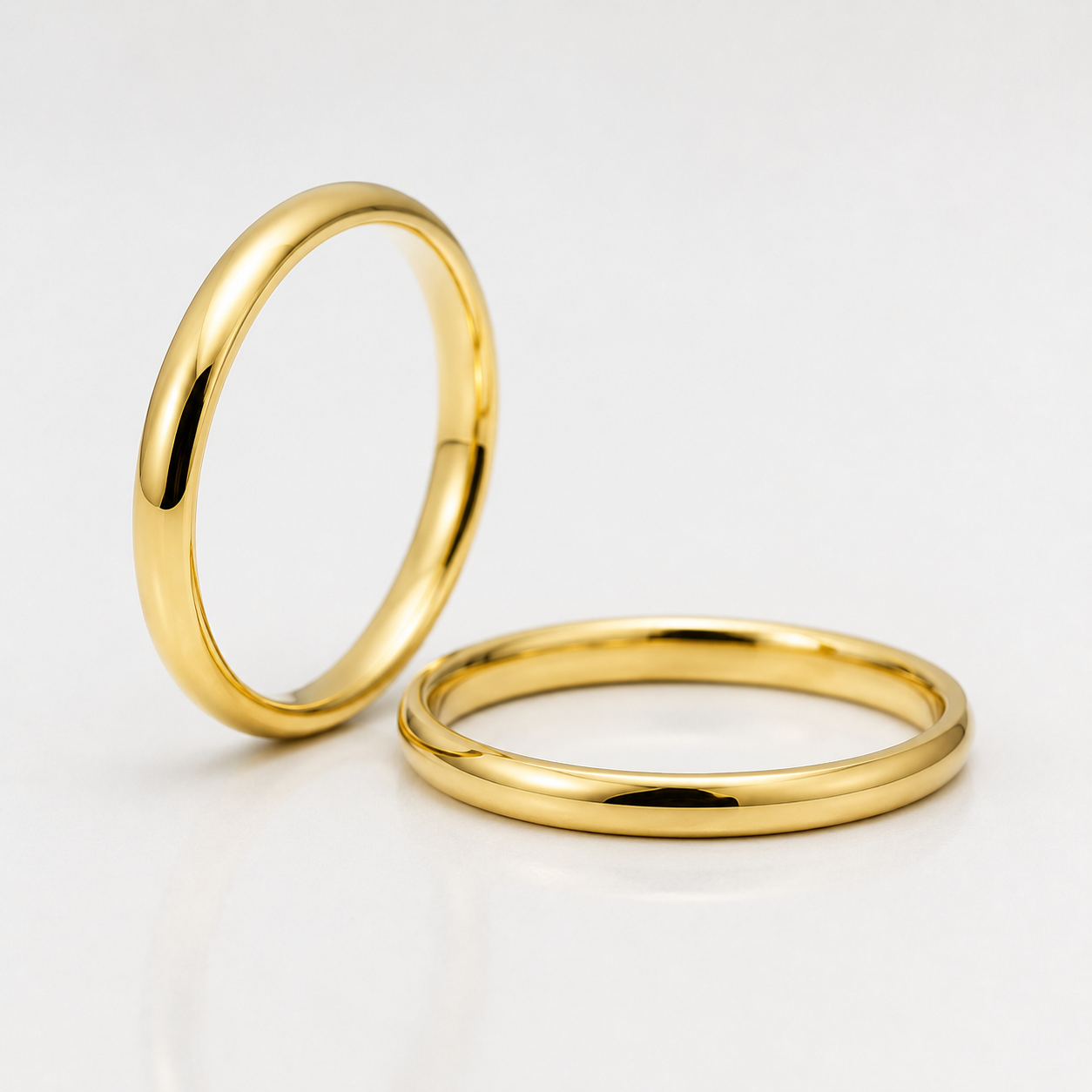 Alianza Media Caña 3.00mm — Oro 18k