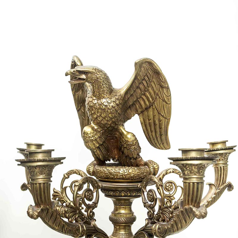 Monumental Garniture en Bronce Ormolu Estilo Imperio, Circa 1880