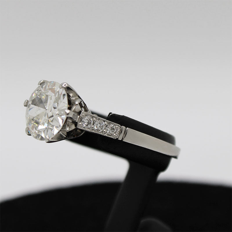 Solitario Platino con Brillante de 2.11ct J GIA