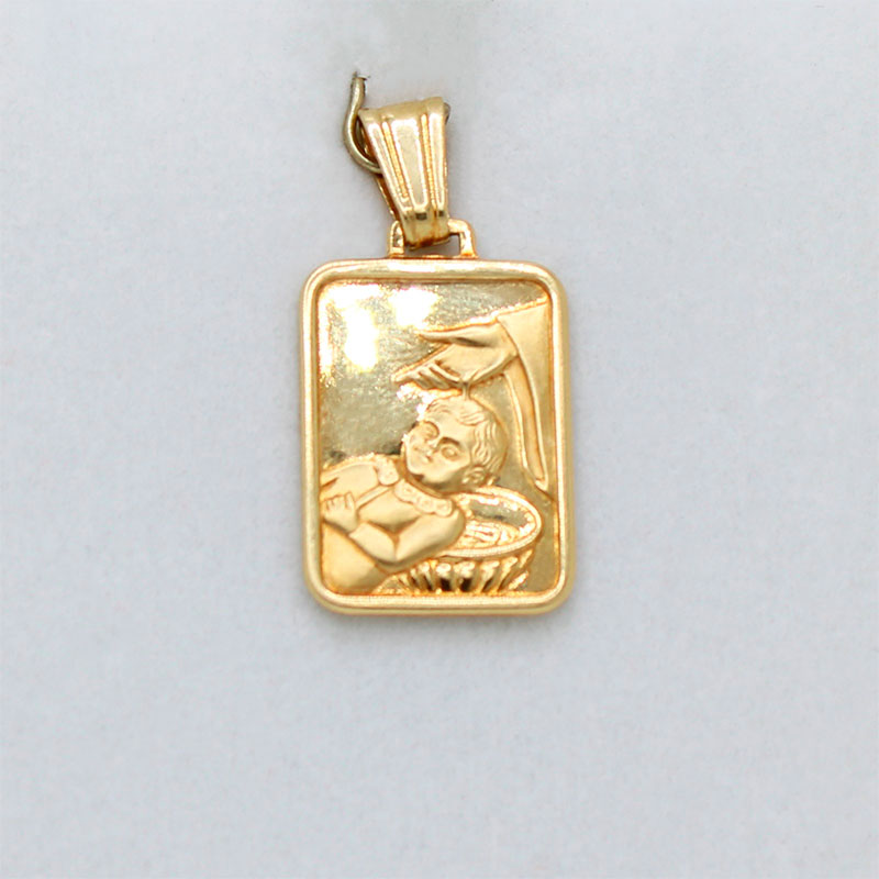 Medalla del Bautismo Don de Dios en Oro 18k