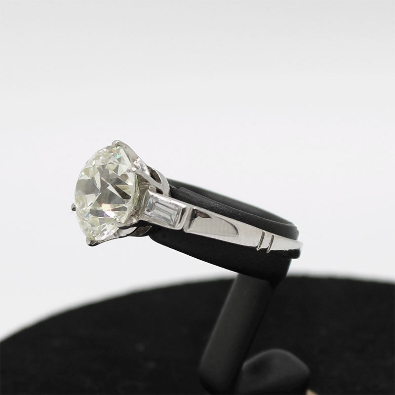 Solitario Platino con Brillante de 3.40ct GIA