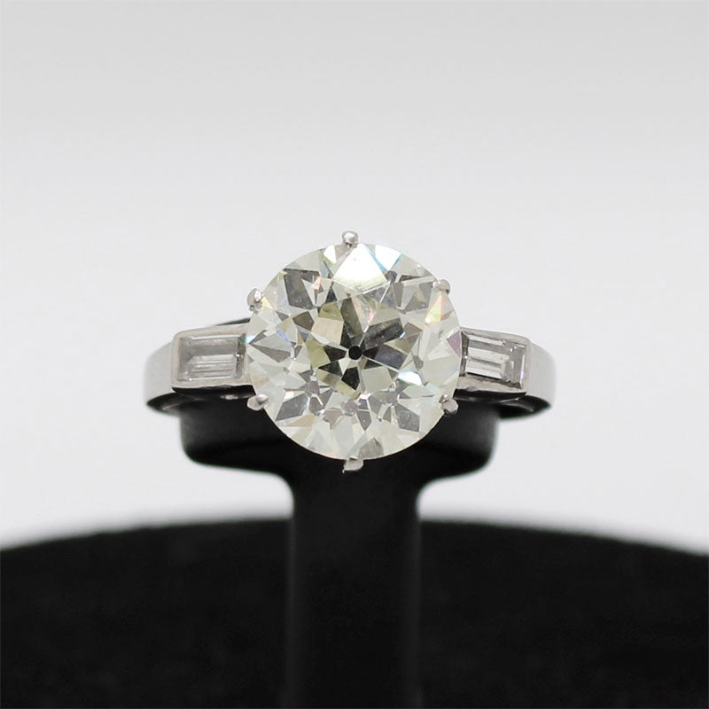 Solitario Platino con Brillante de 3.40ct GIA