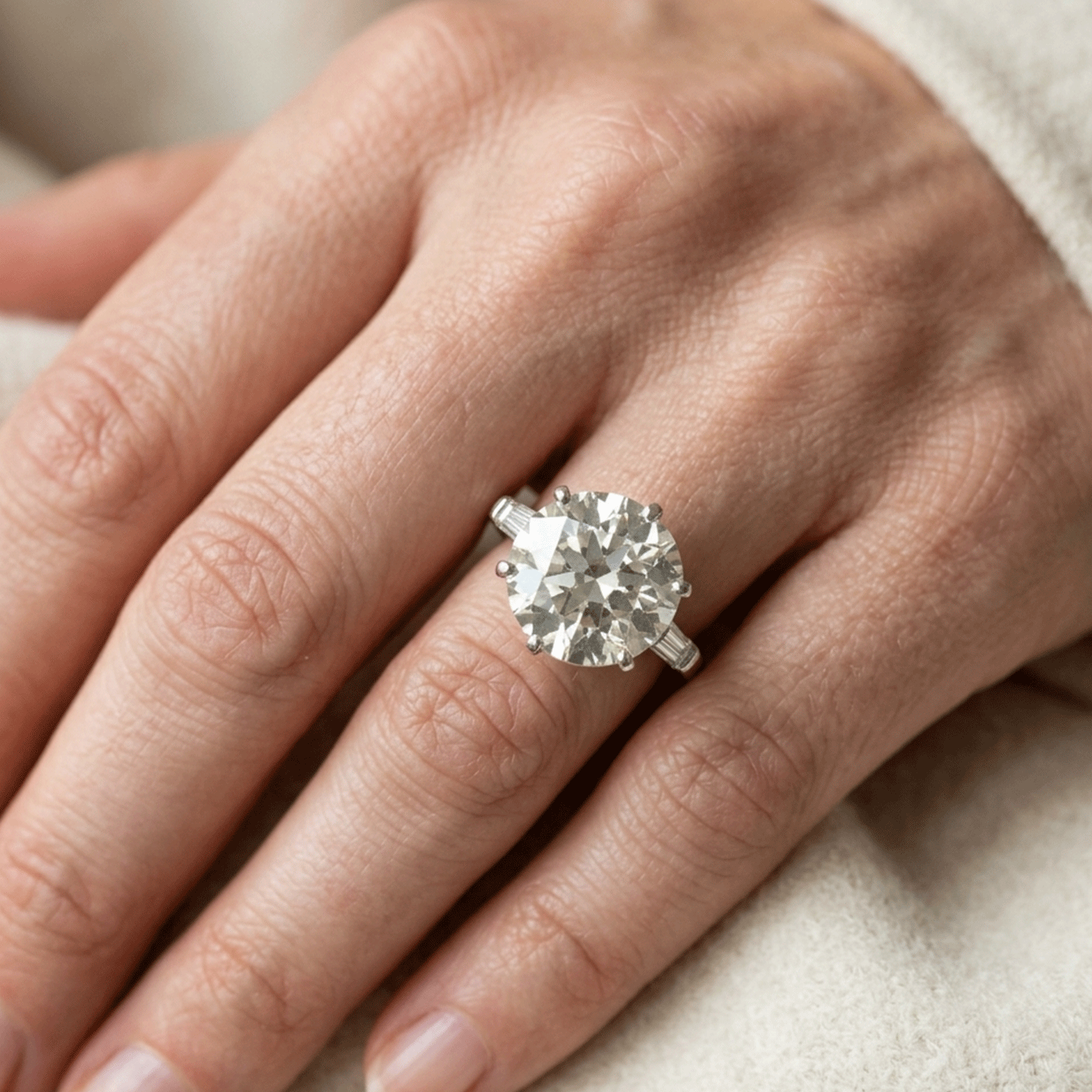 Platinum Solitaire with Diamond 4.85ct VS1 GIA