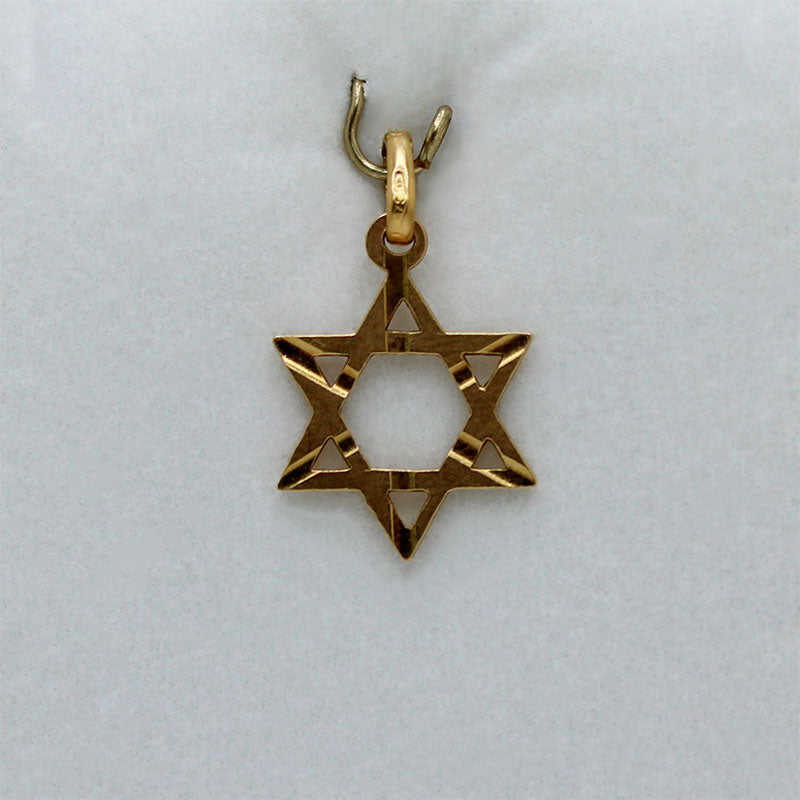 Dije de la Estrella de David en Oro 18k