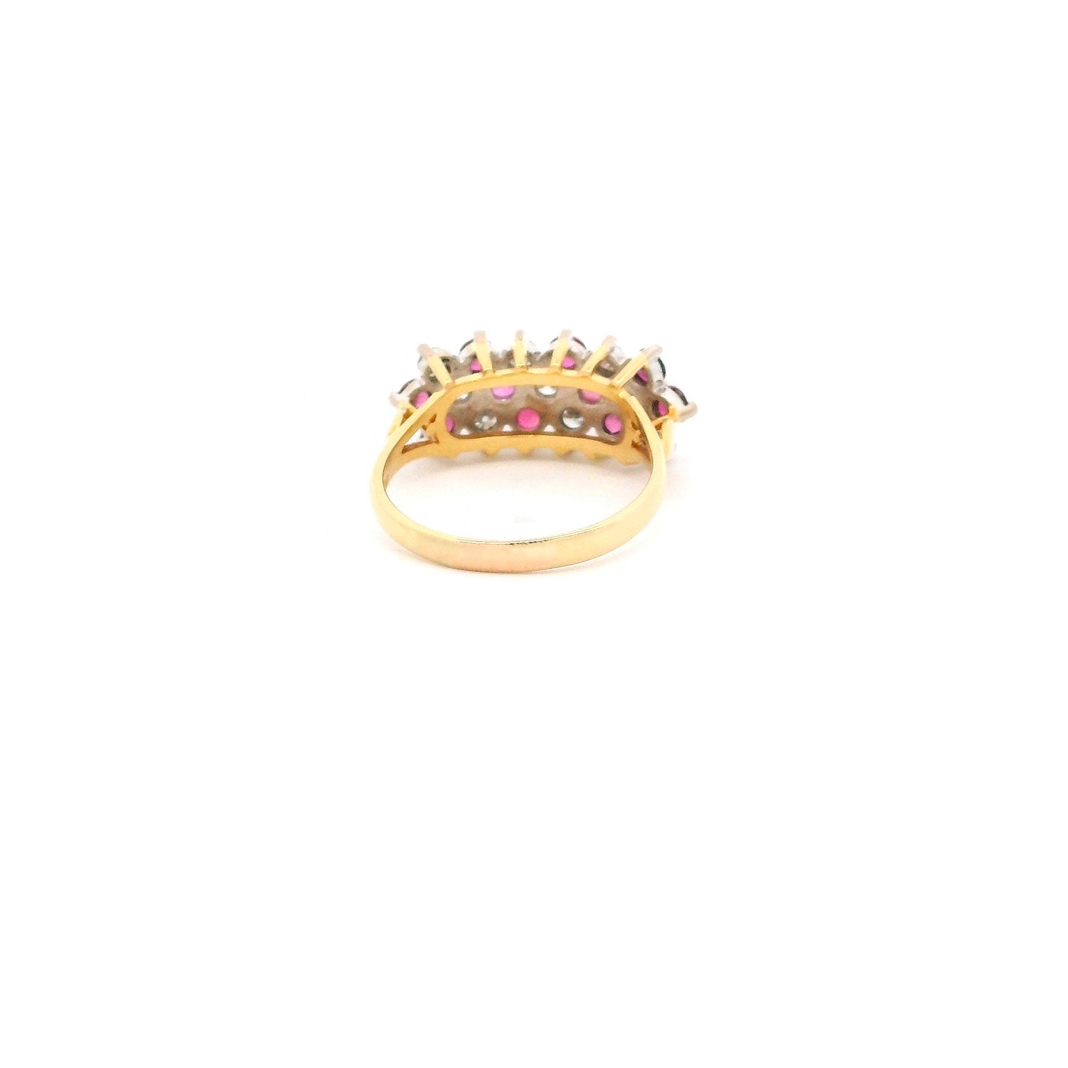 Anillo de Oro con 0.81ct Brillantes y 1.16ct Rubíes