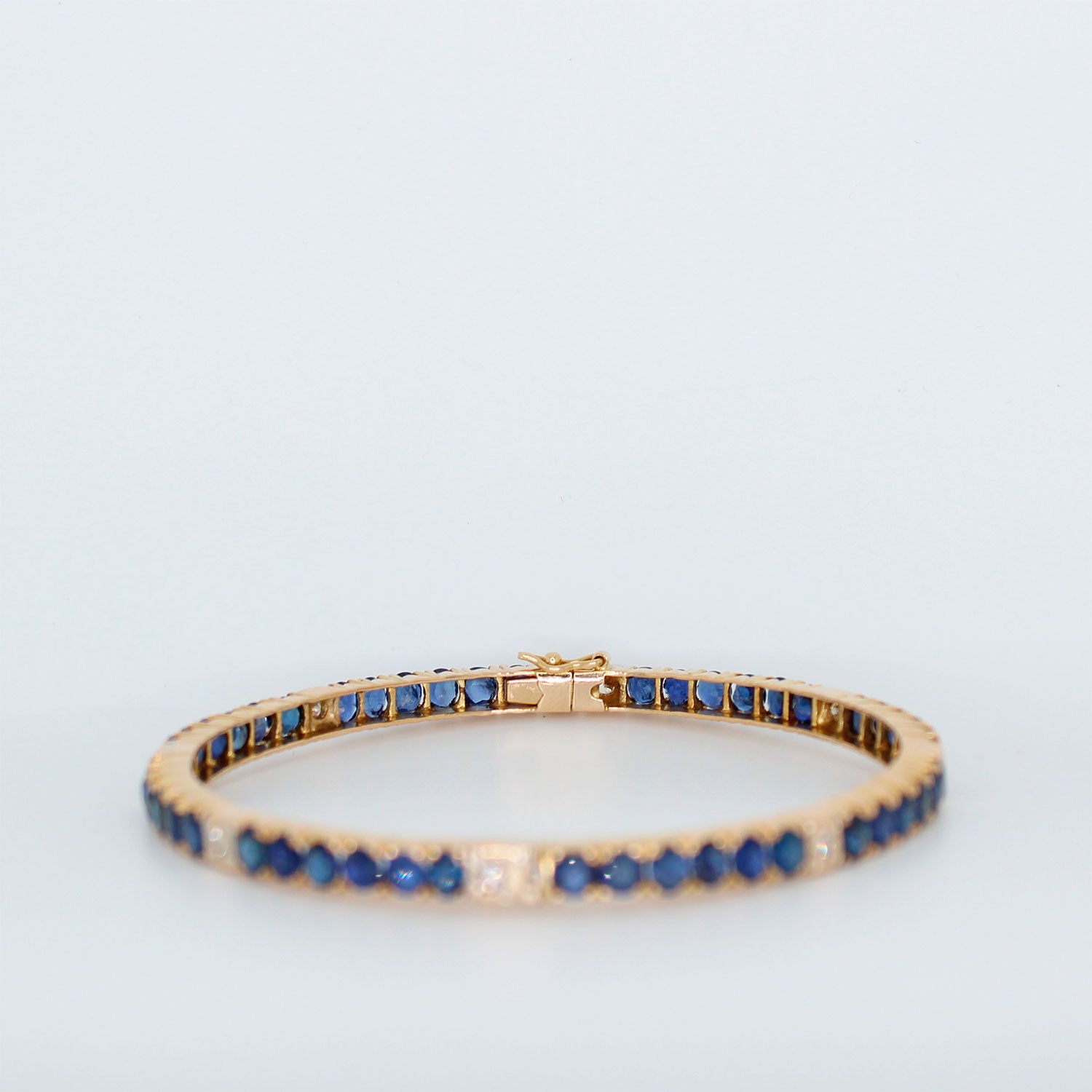 Pulsera de Oro con Zafiros y Brillantes