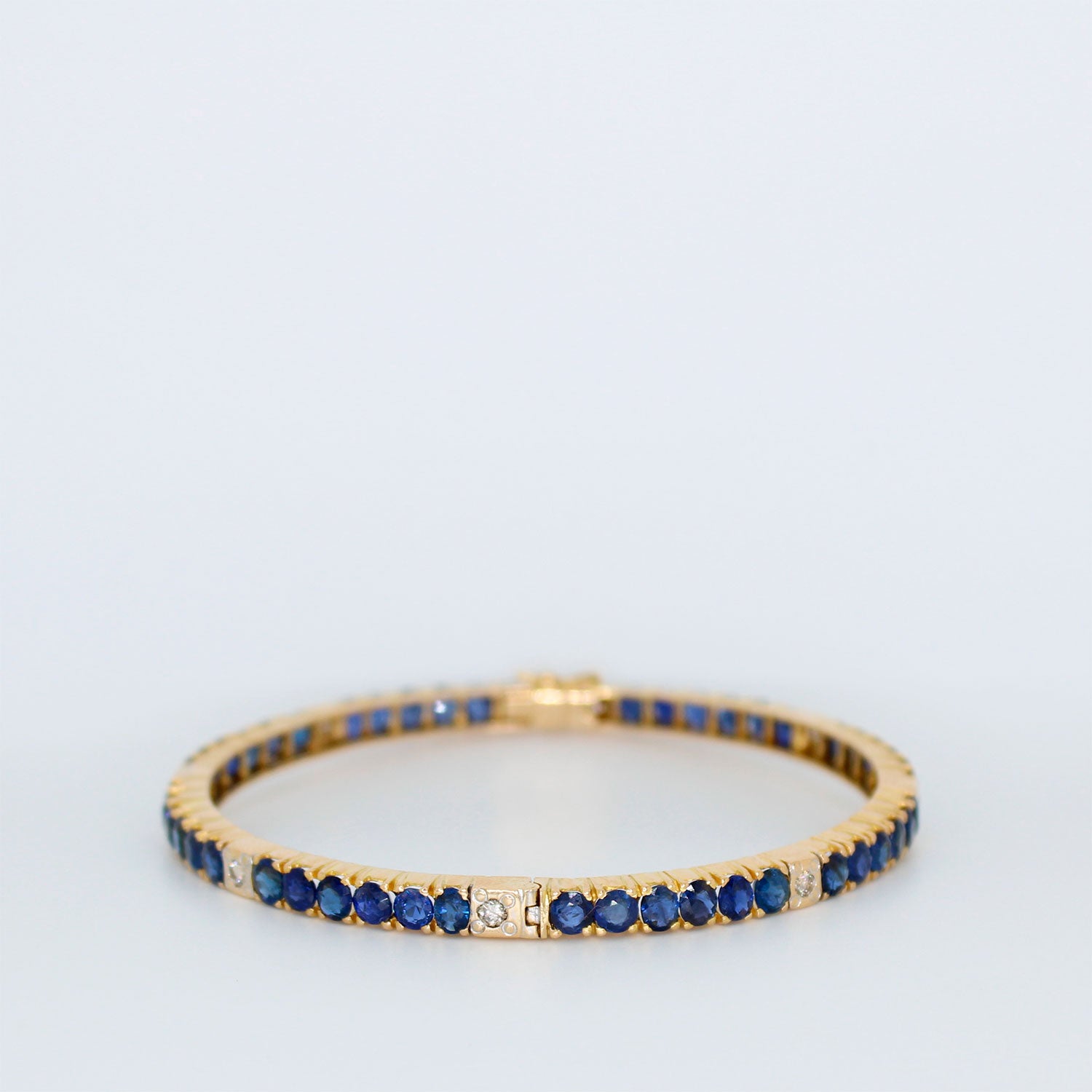 Pulsera de Oro con Zafiros y Brillantes