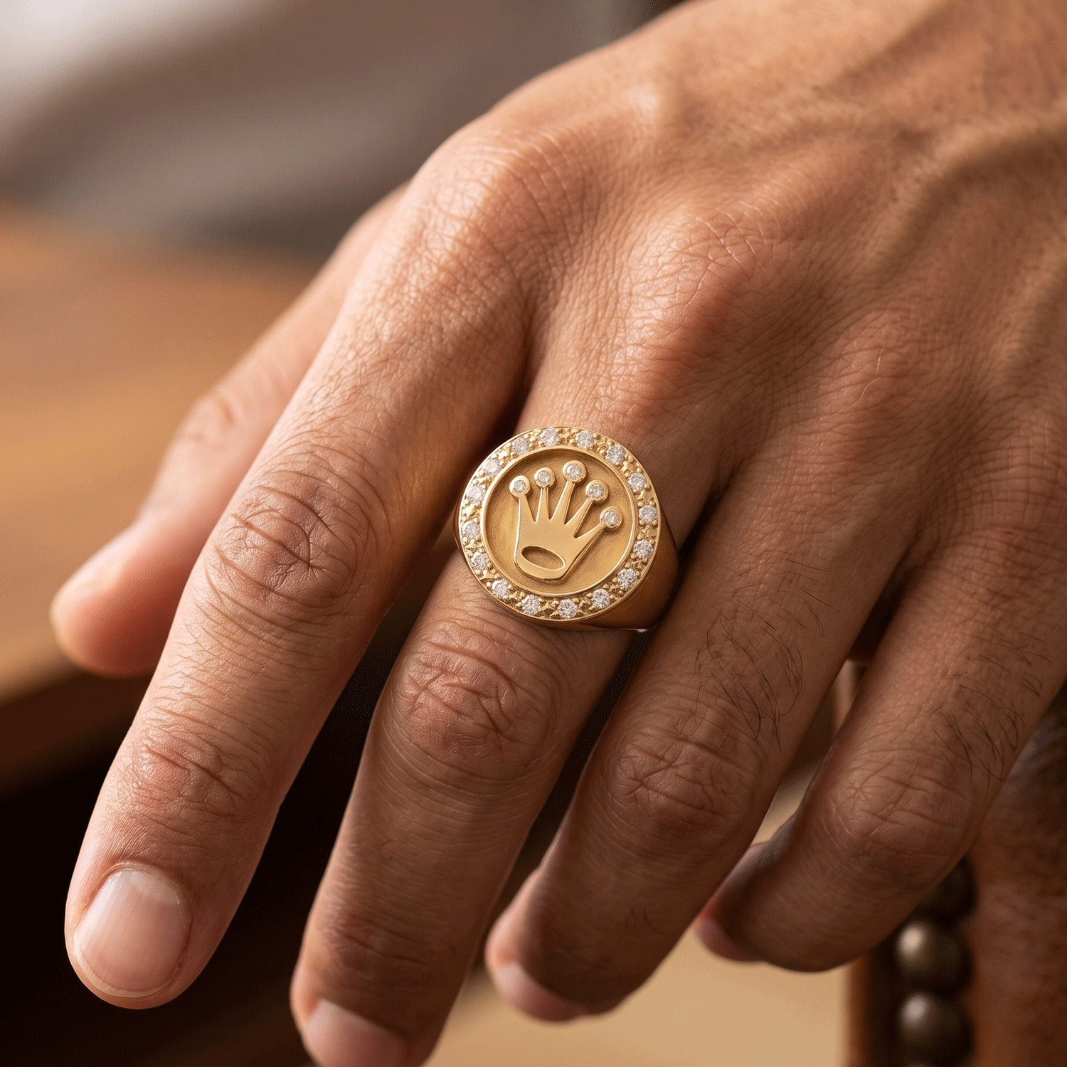Anillo de Oro 18 quilates Con Brillantes (Rolex)