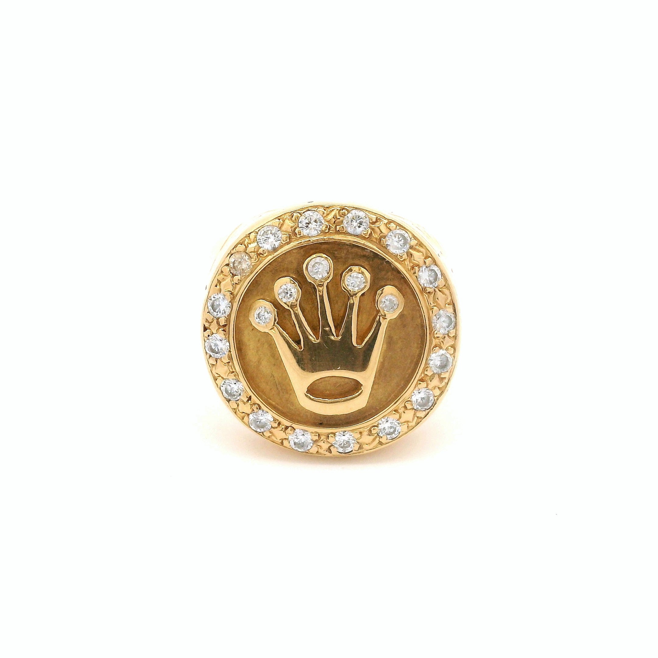 Anillo de Oro Con Corona y Brillantes