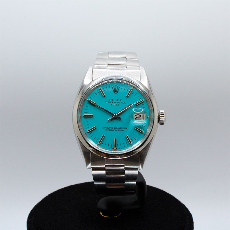 Rolex Date 34mm Acero Con esfera Color Tiffany