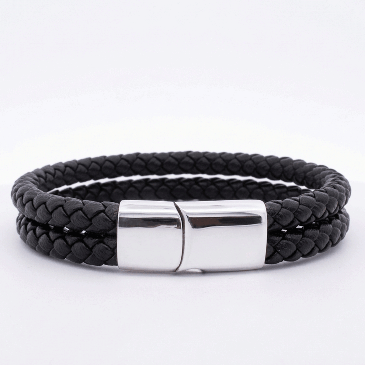 Pulsera de Cuero Natural con Cierre de Plata 950 u Oro 18K