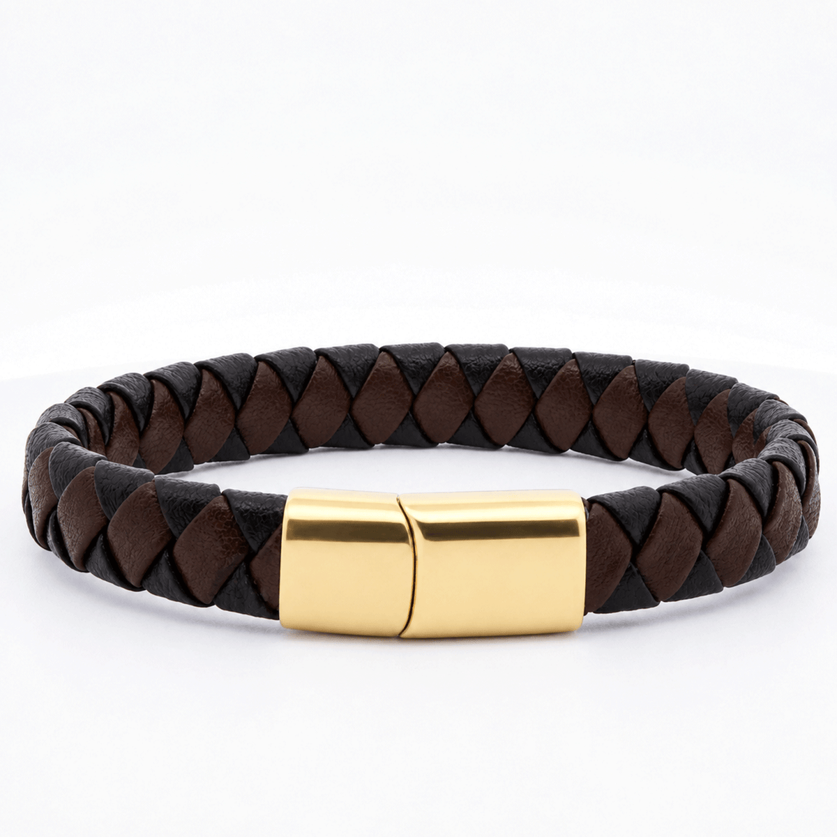 Pulsera de Cuero Natural con Cierre de Plata 950 u Oro 18K