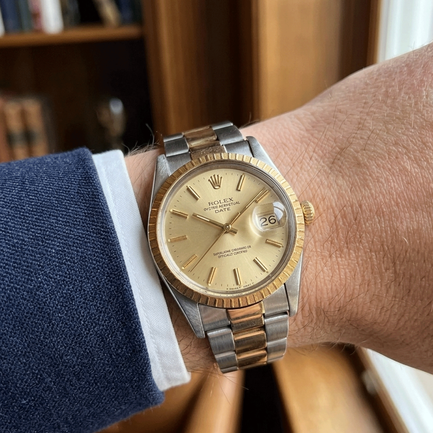 Rolex Date Acero y Oro 34mm con malla Oyster