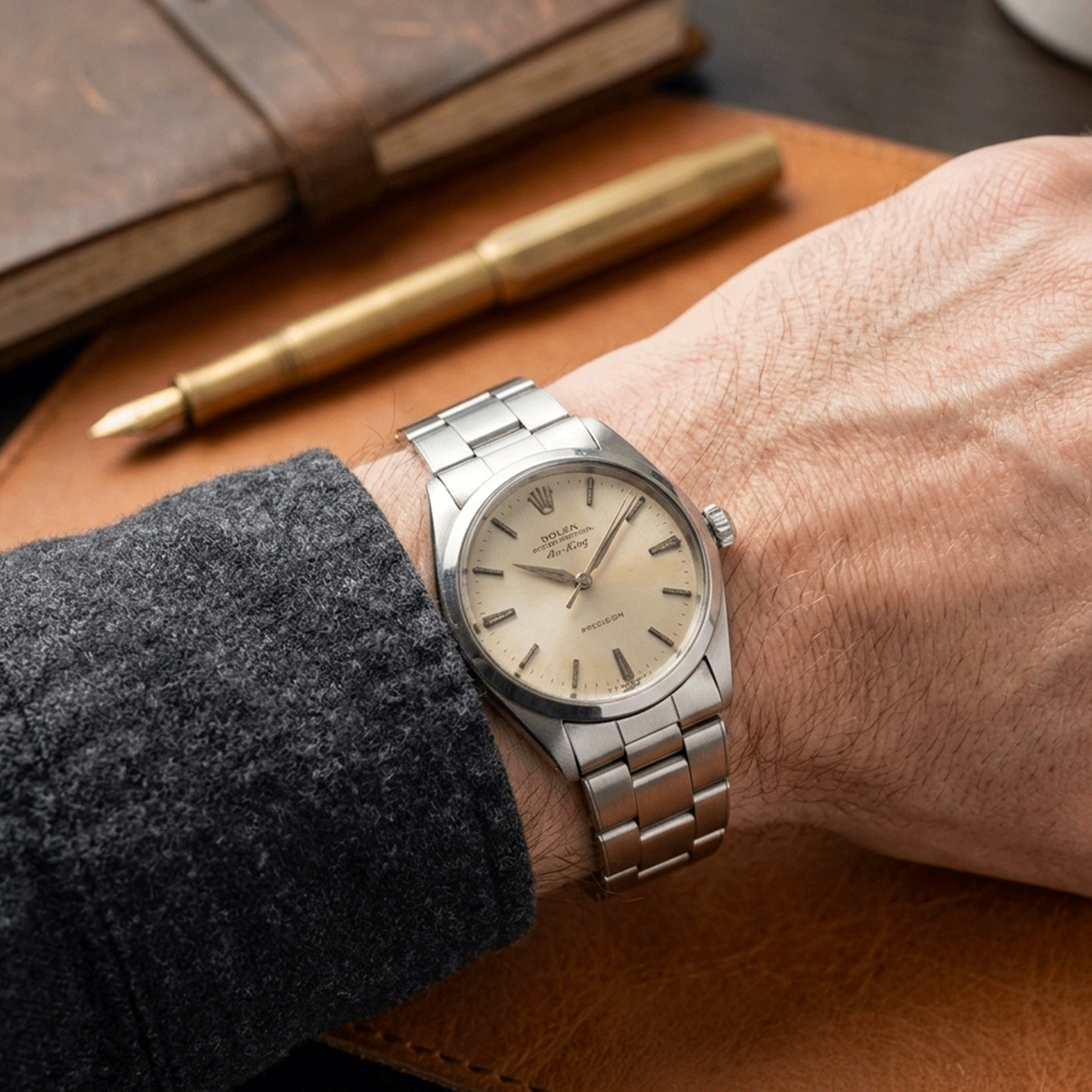 Rolex Air-King 5500 Acero con malla Oyster de pernos