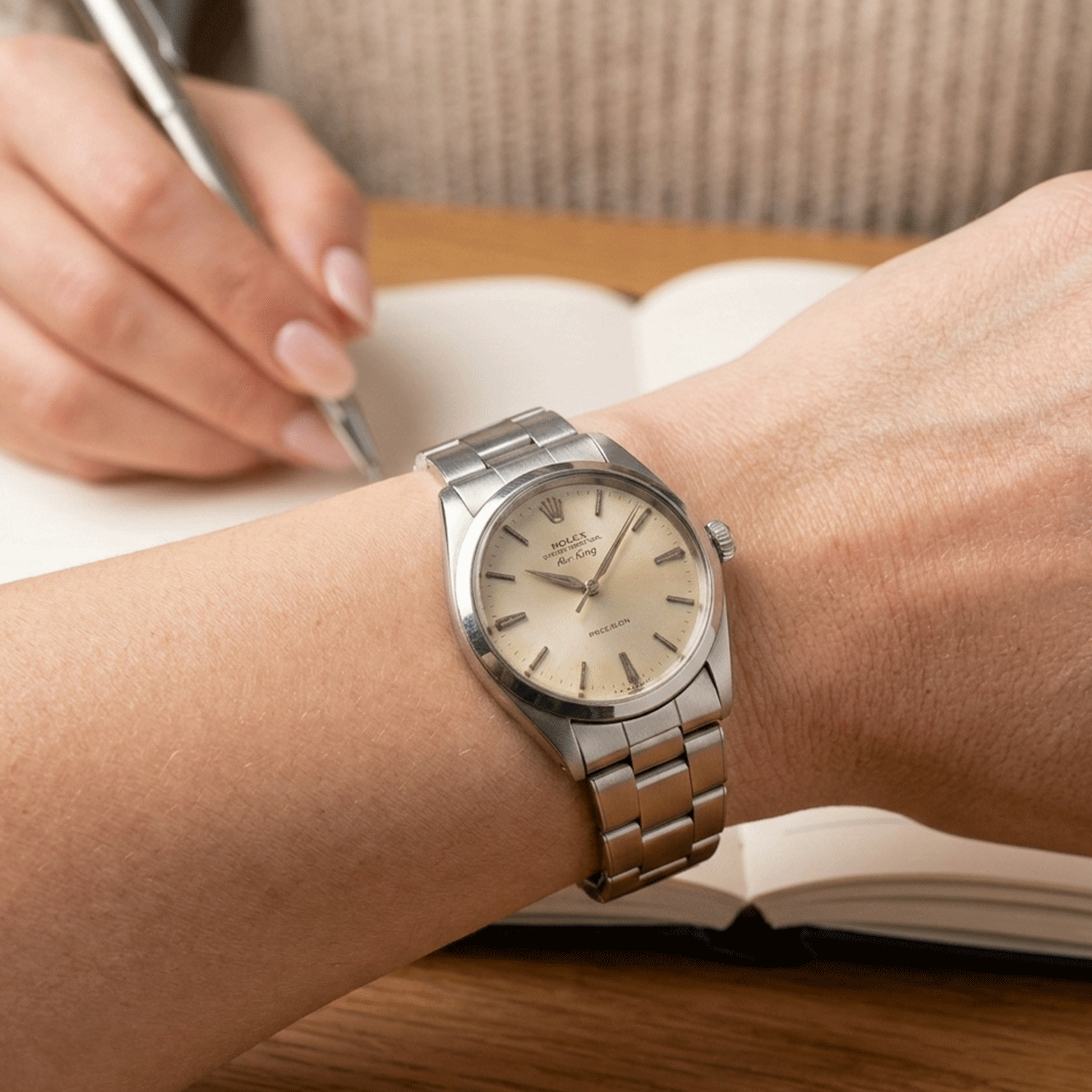 Rolex Air-King 5500 Acero con malla Oyster de pernos