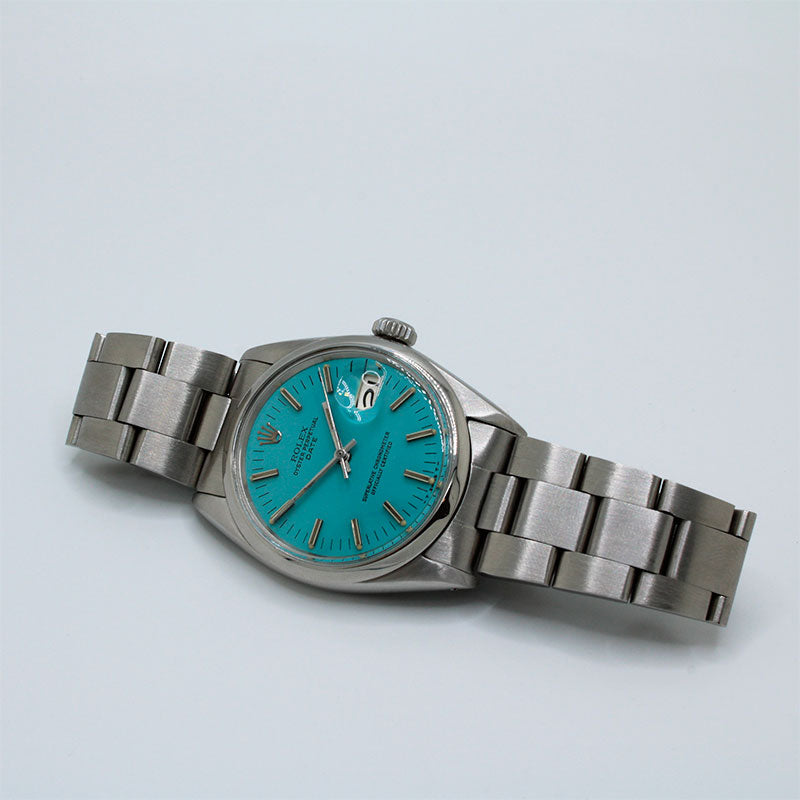 Rolex Date 34mm Acero Con esfera Color Tiffany